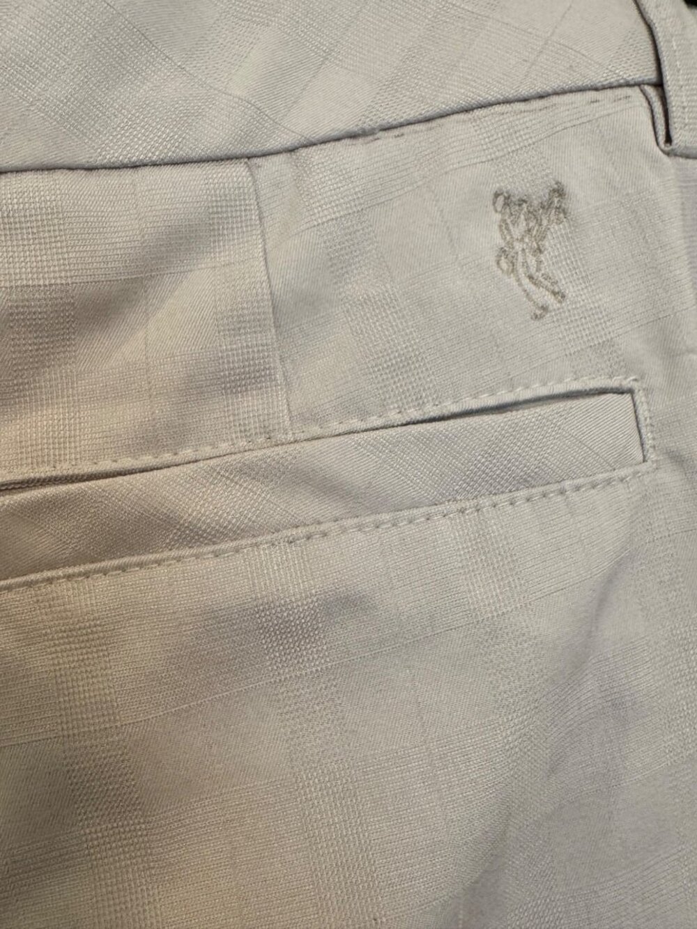 Ashworth Mens Beige Golf Shorts 32W Polyester Blend Flat Front - Picture 6 of 7
